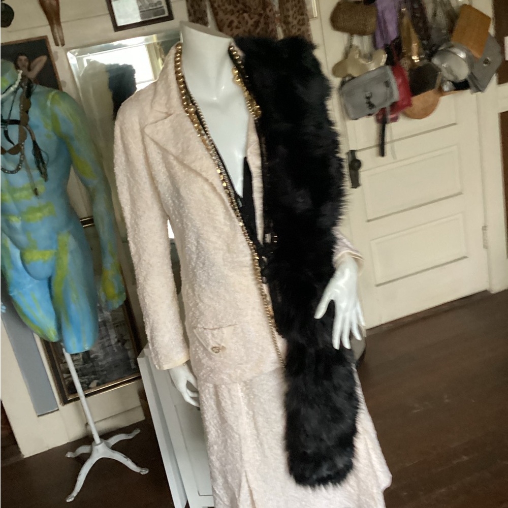 ADOLFO New York billed wool suit